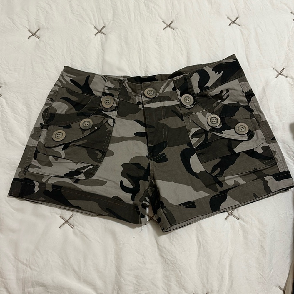 Camo print shorts